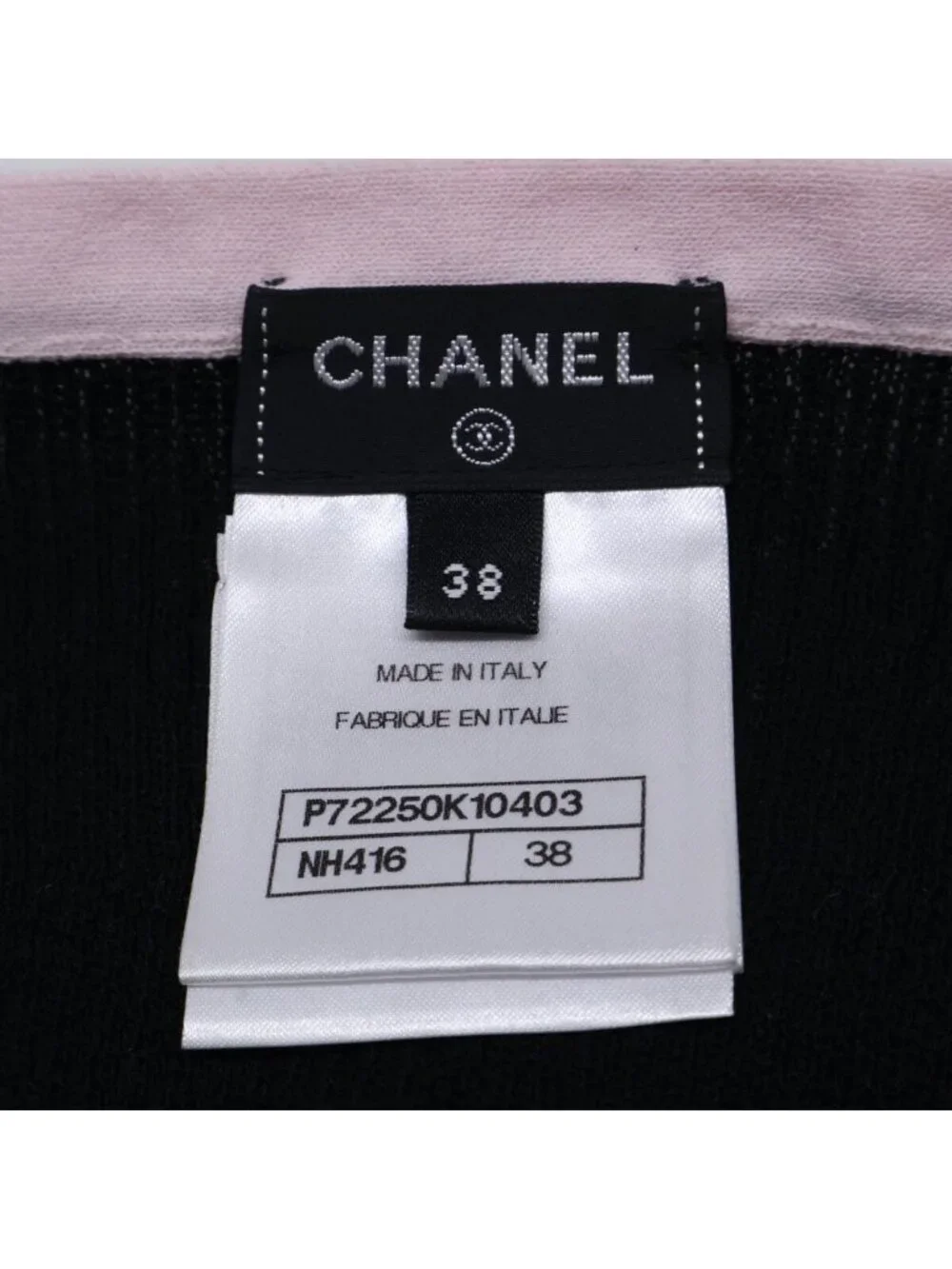 Chanel Rhinestone CC Logo & Lion Button Bow Cotton Rib Knit Nosleeve Camisole 38
